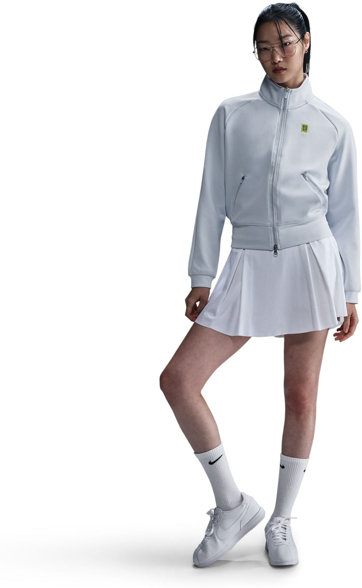 Nike Shirtjacken  silber