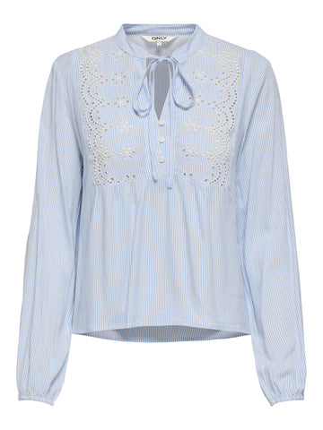 Bluse mit V-Ausschnitt