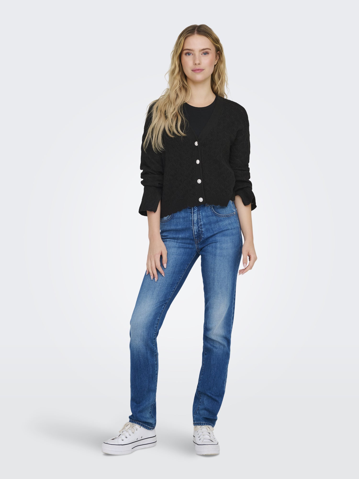 ONLY Strickjacken  schwarz