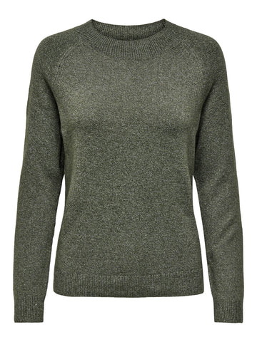 Einfarbiger Strickpullover