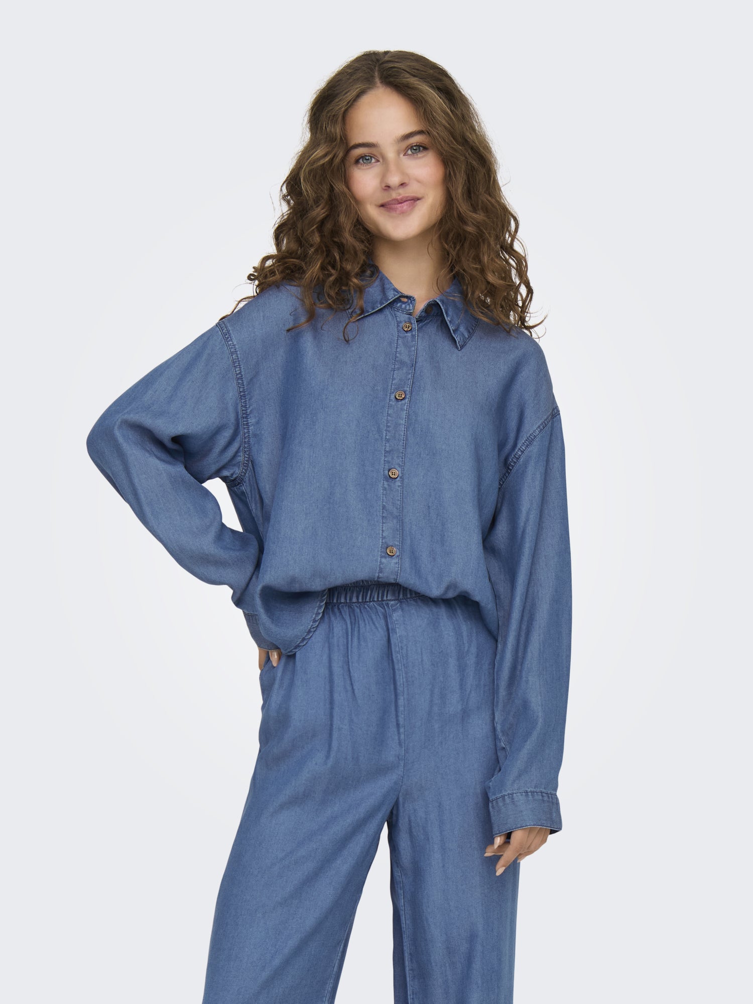 ONLY Hemdblusen  blau