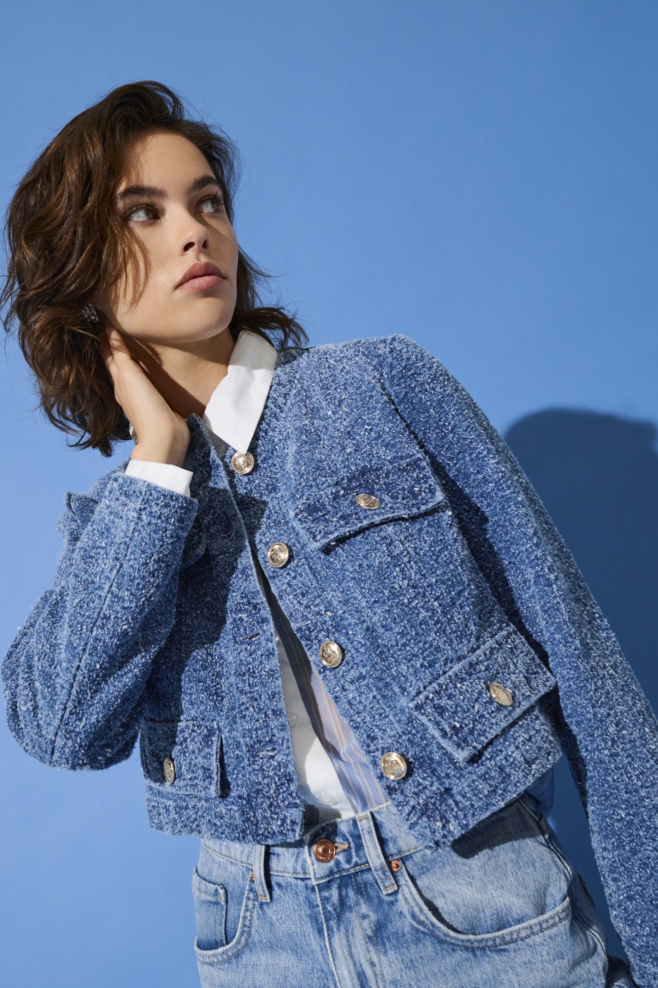 ONLY Jeansjacken  blau