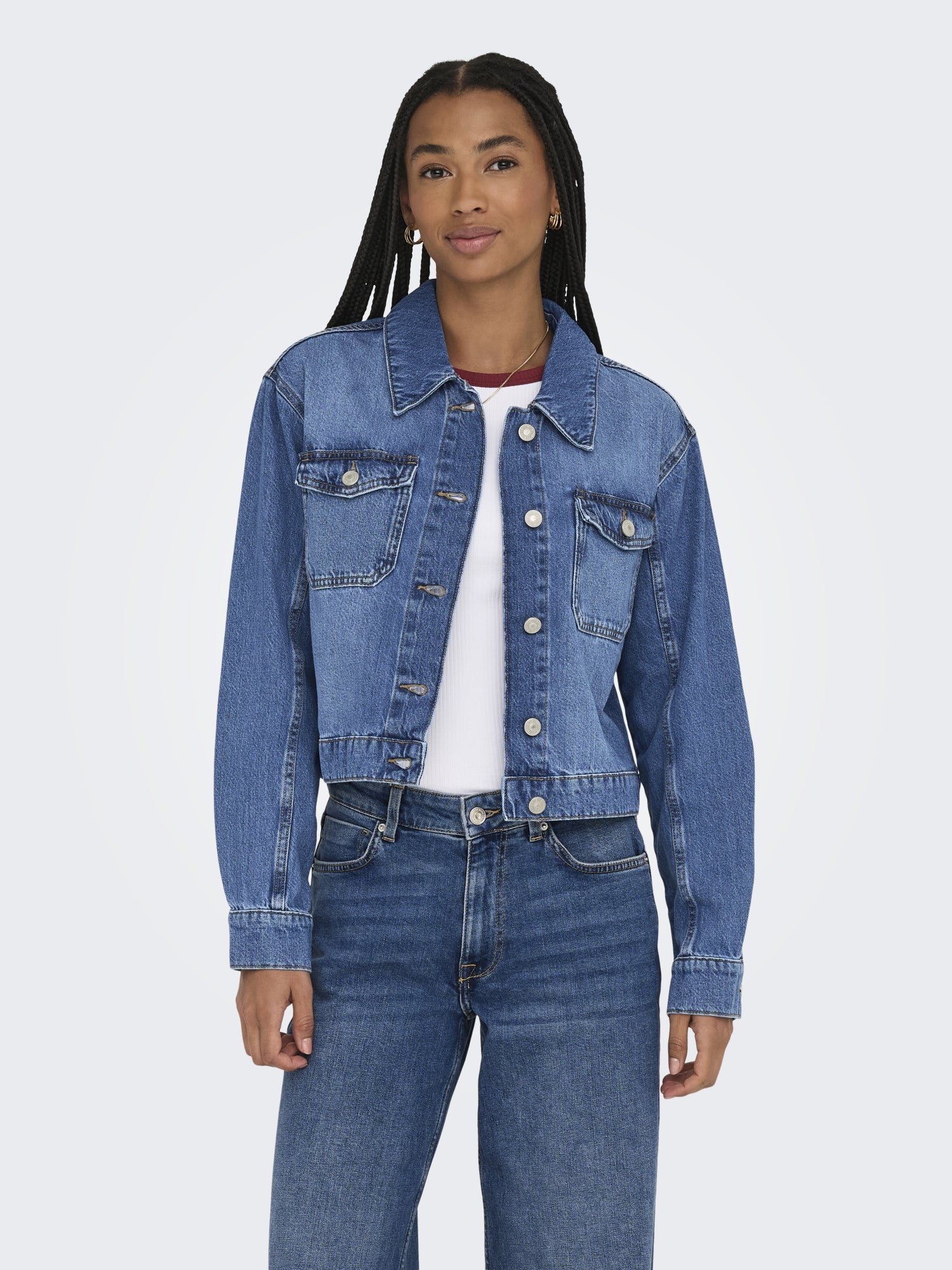 ONLY Jeansjacken  dunkelblau
