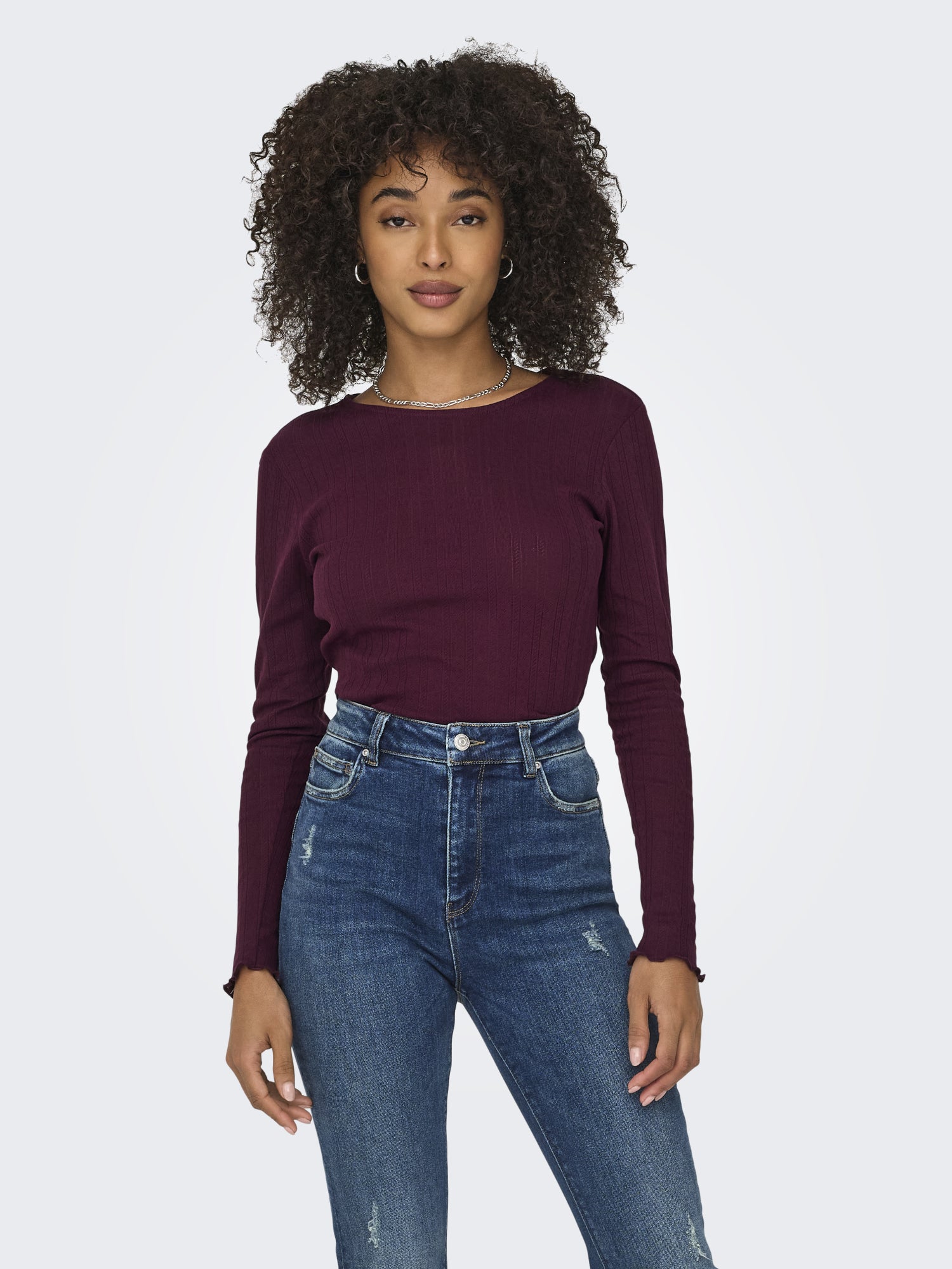 ONLY Langarmshirts  bordeaux