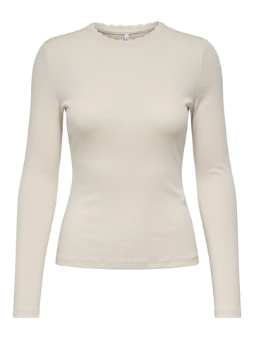Langarmshirt mit Spitze