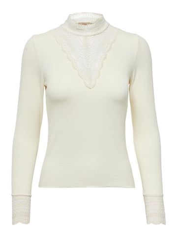 Langarmshirt mit Spitze