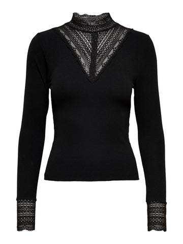 Langarmshirt mit Spitze