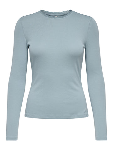 Langarmshirt mit Spitze