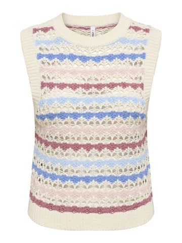 ONLGEENA SL O-Neck Pattern Top mit Streifenmuster