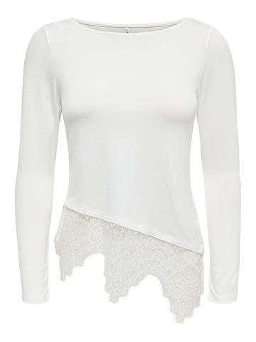 ONLLAILA Langarmshirt mit Spitzenmix
