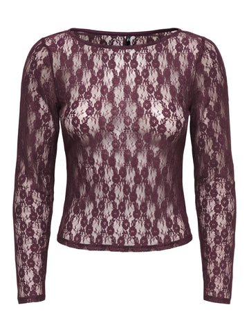 ONLNIKITA Langarmshirt mit Spitze