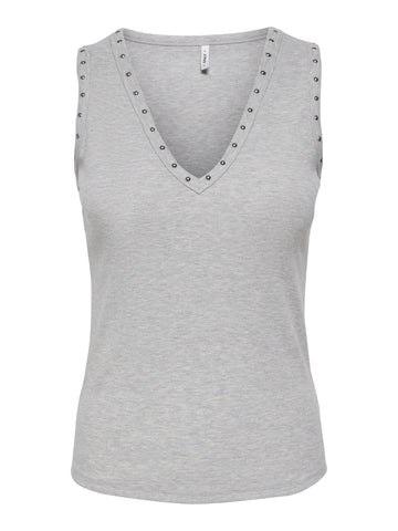 ONLROCK  V-Neck Top mit Nieten-Details