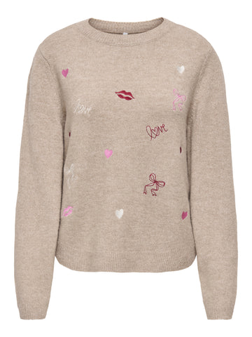 ONLSHINE Strickpullover mit Stickerei