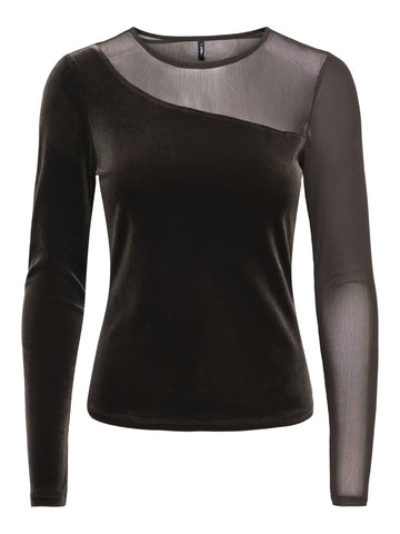 ONLSMOOTH Langarmshirt mit Mesh-Einsatz