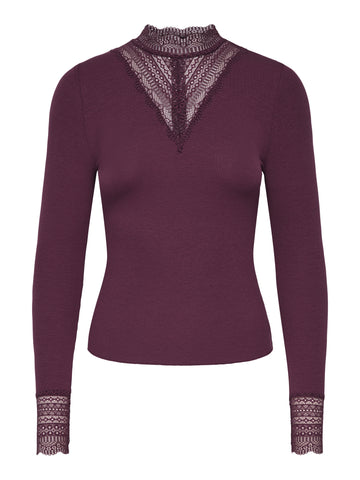 ONLTILDE High Neck Shirt mit Spitze