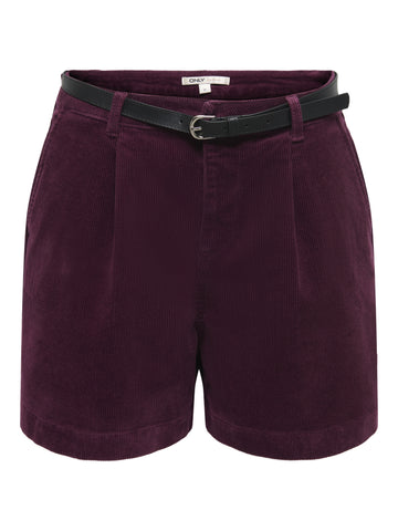 ONLZEVA High Waist Cord Shorts mit Gürtel