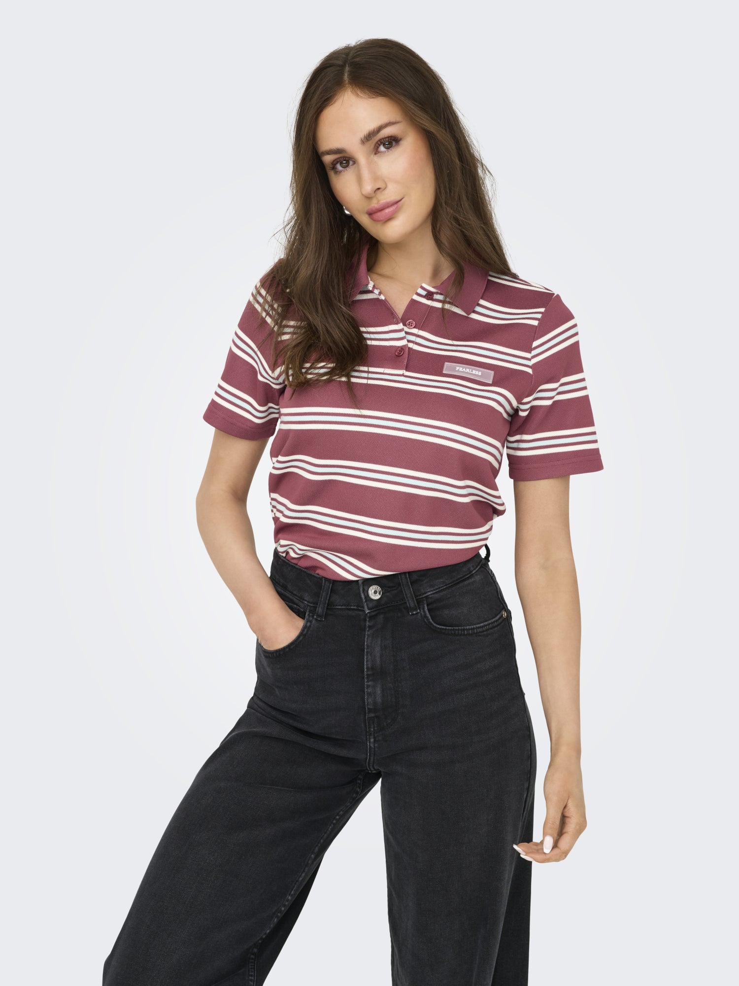 ONLY Poloshirts  dunkelrot