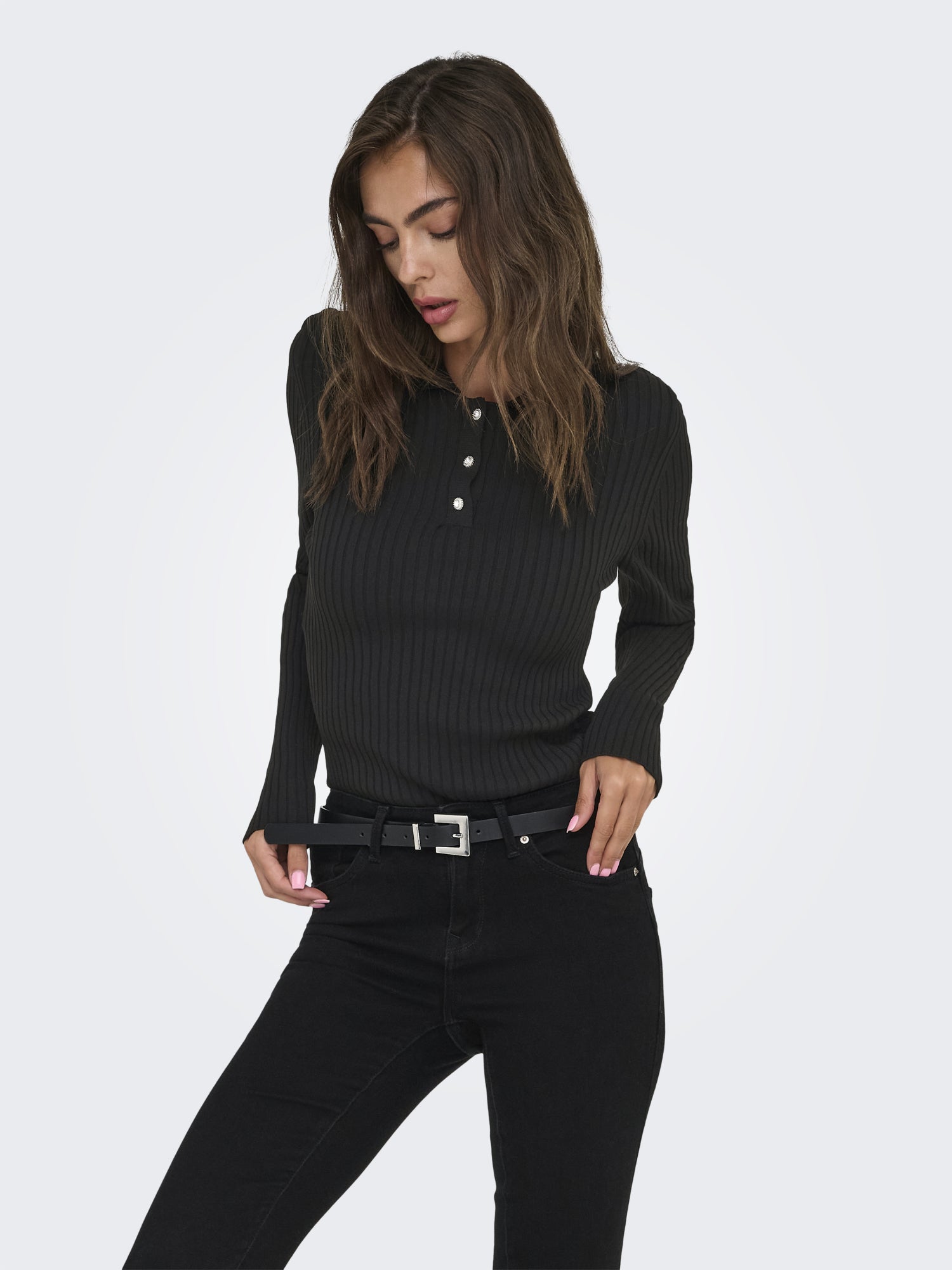ONLY Poloshirts  schwarz