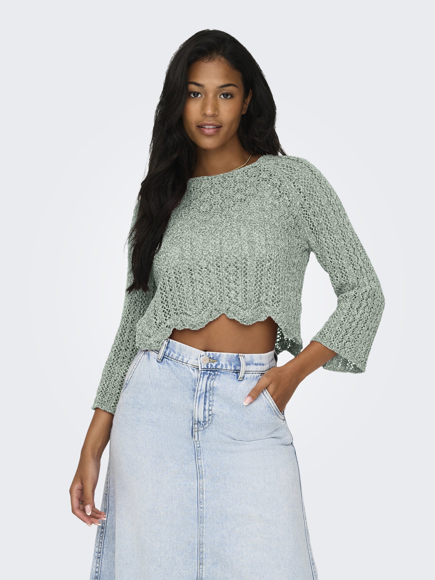 ONLY Pullover  grün