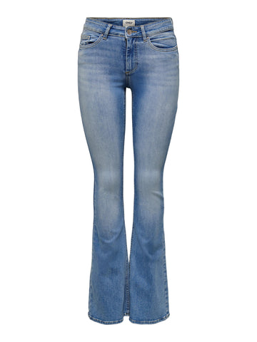 Regular Waist Jeans mit Schlag