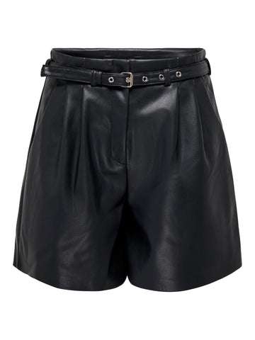 Shorts aus Kunstleder