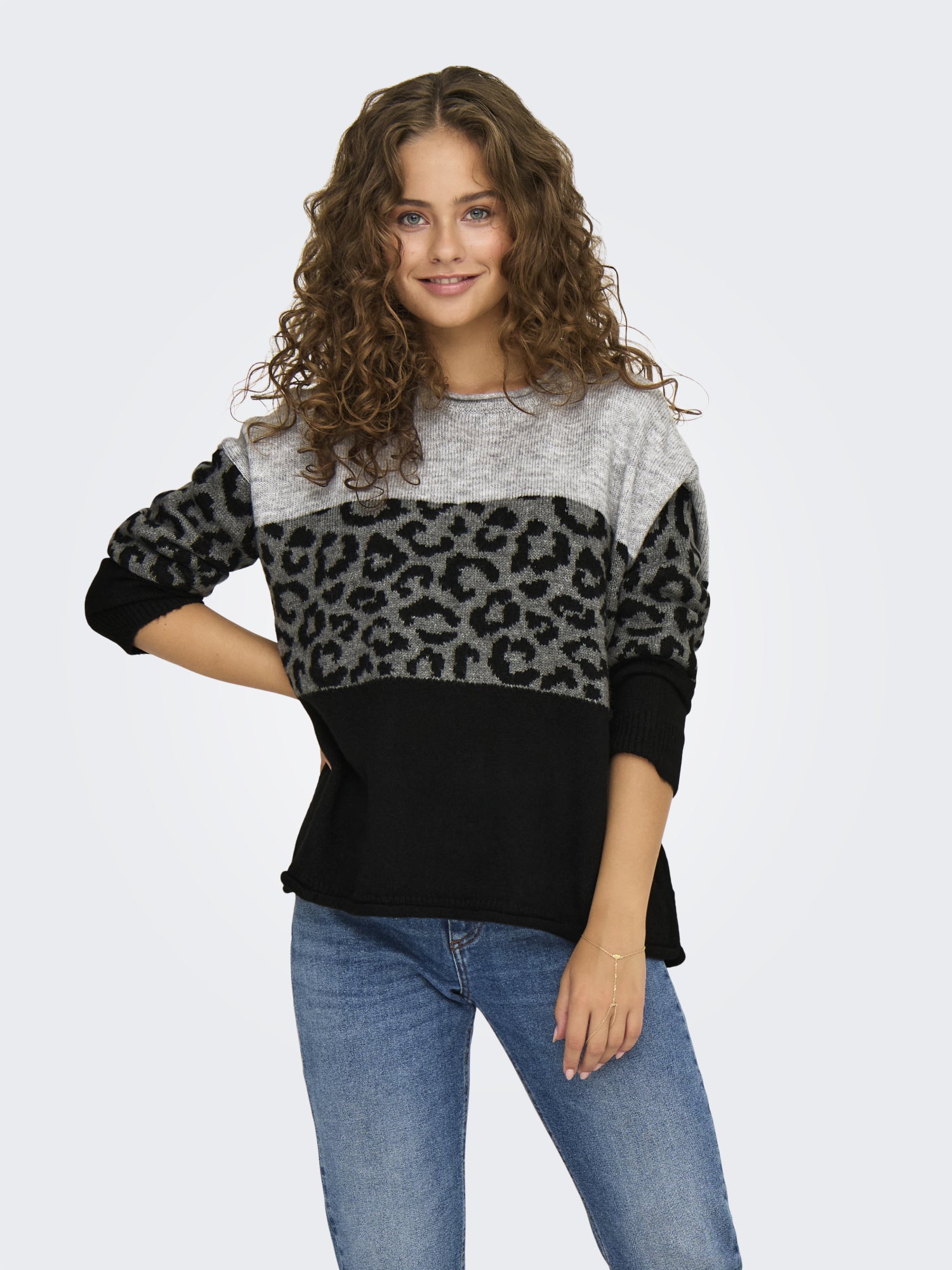 ONLY Pullover  grau