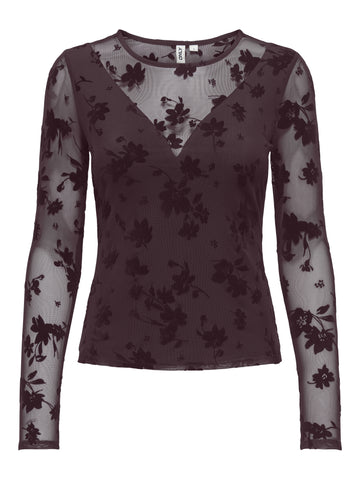 durchsichtiges Shirt mit Flock