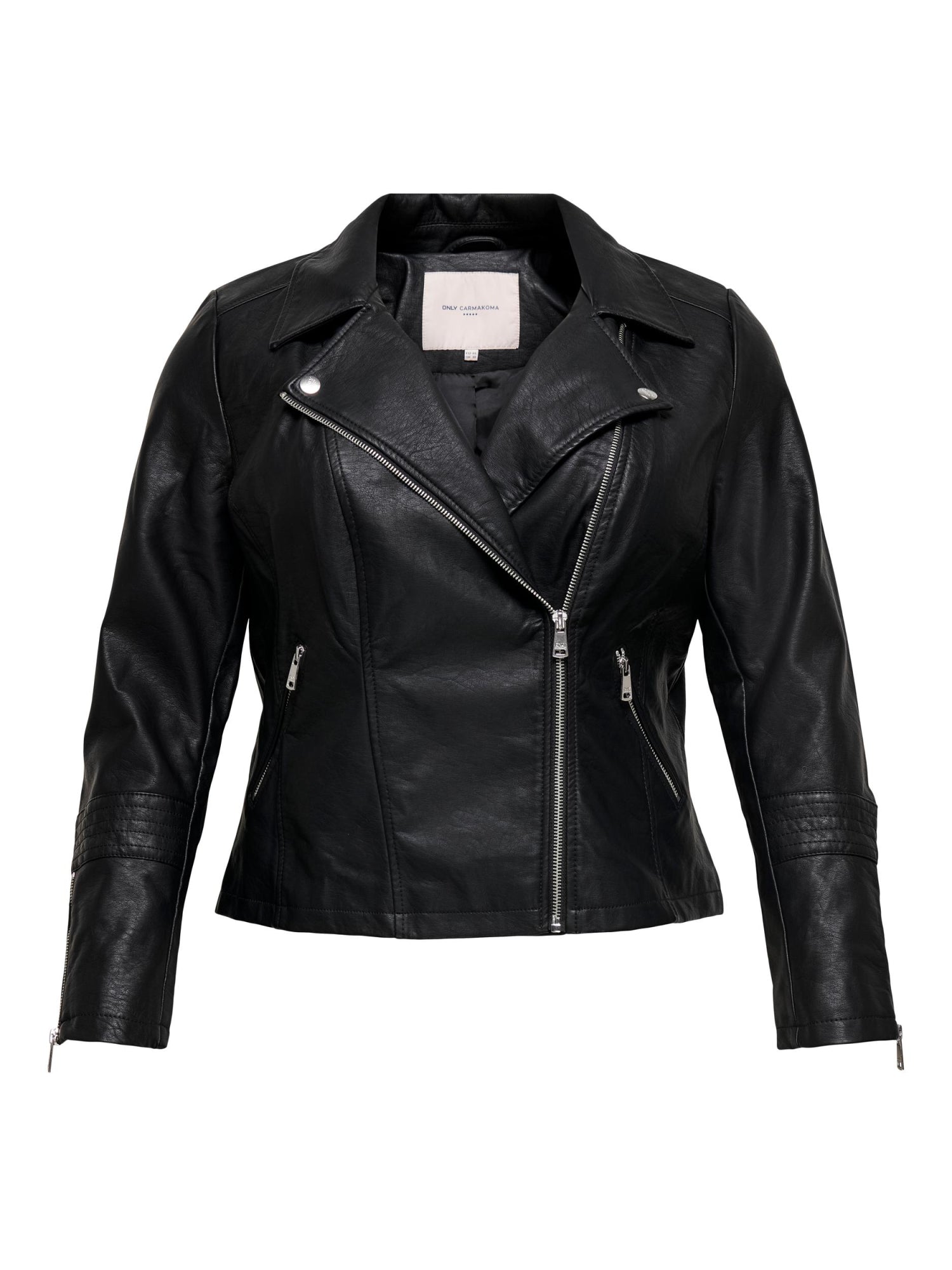 ONLY Carmakoma Lederjacken  schwarz