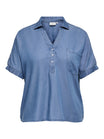 ONLY Carmakoma Blusen  blau