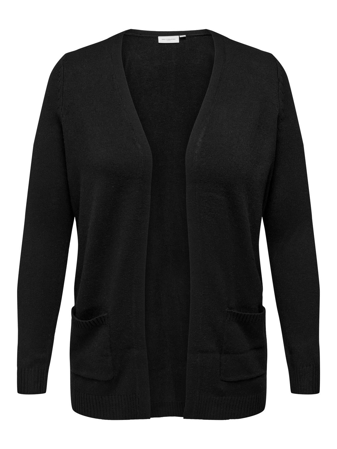 ONLY Carmakoma Strickjacken  schwarz