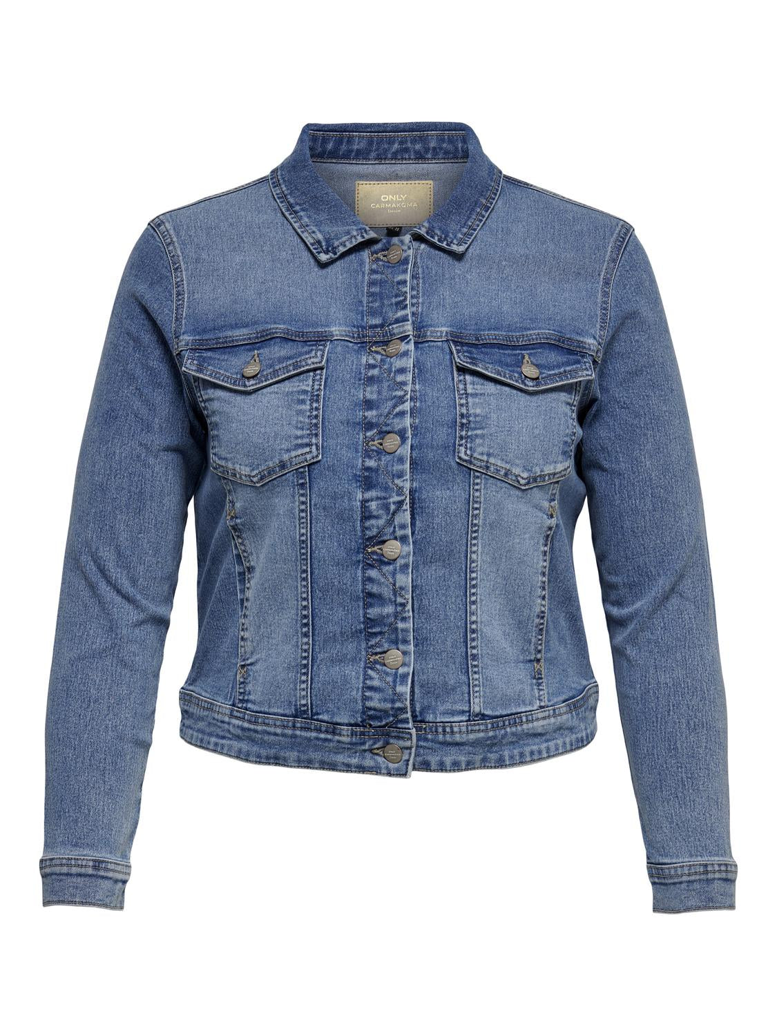 ONLY Carmakoma Jeansjacken  blau