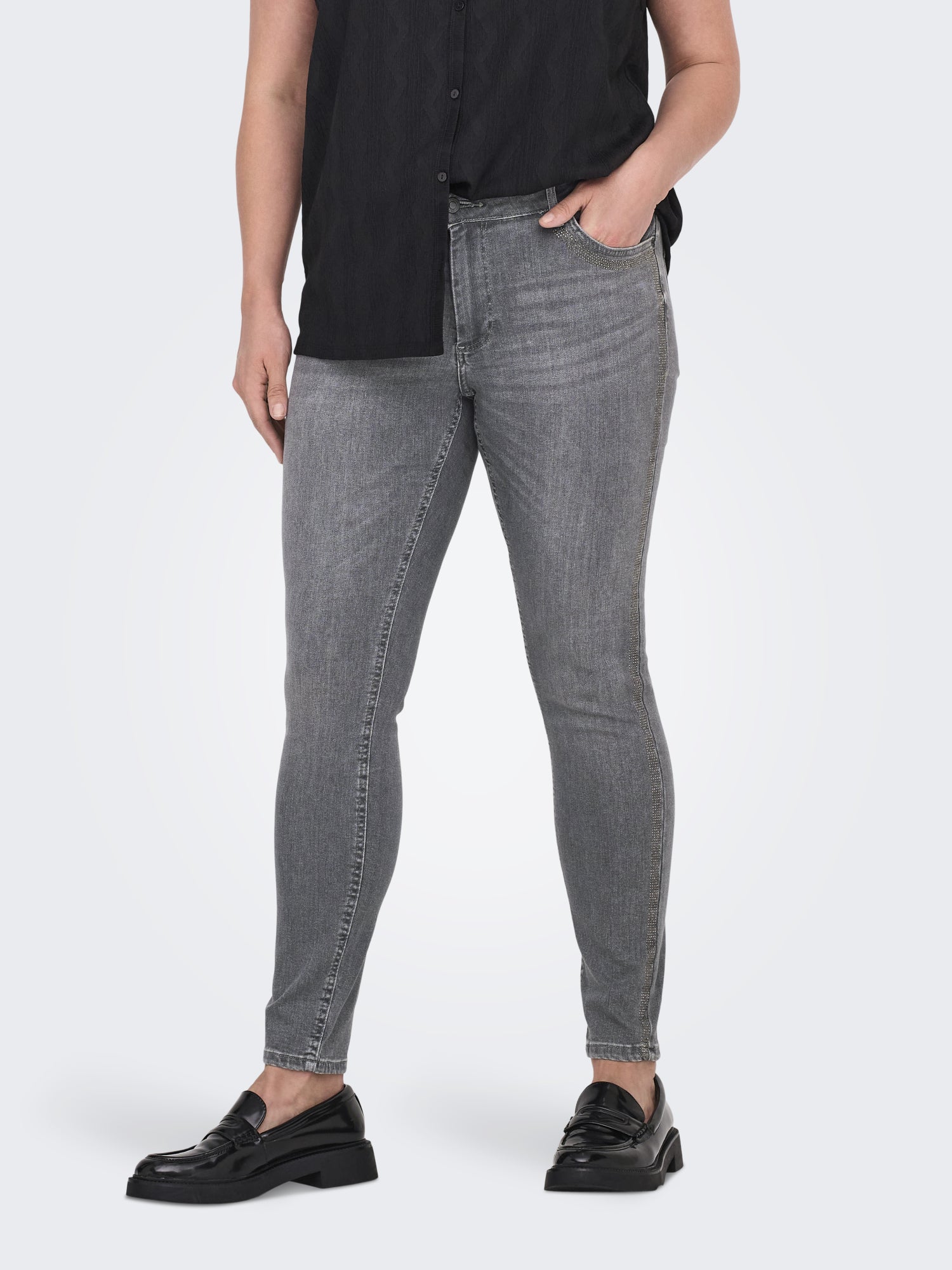 ONLY Carmakoma Skinny, Slim  dunkelgrau