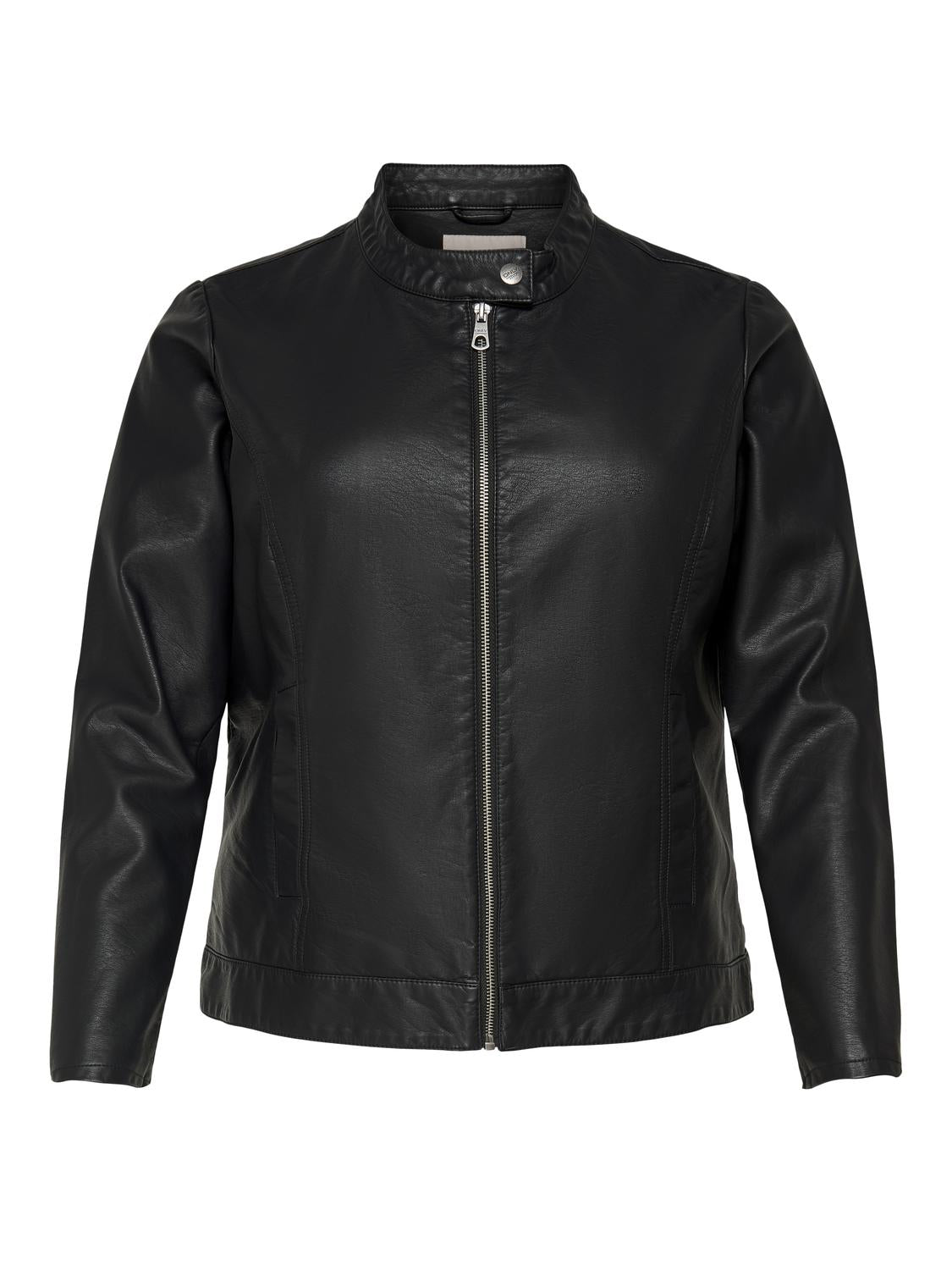 ONLY Carmakoma Lederjacken  schwarz