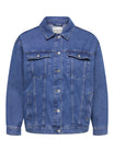 ONLY Carmakoma Jeansjacken  dunkelblau