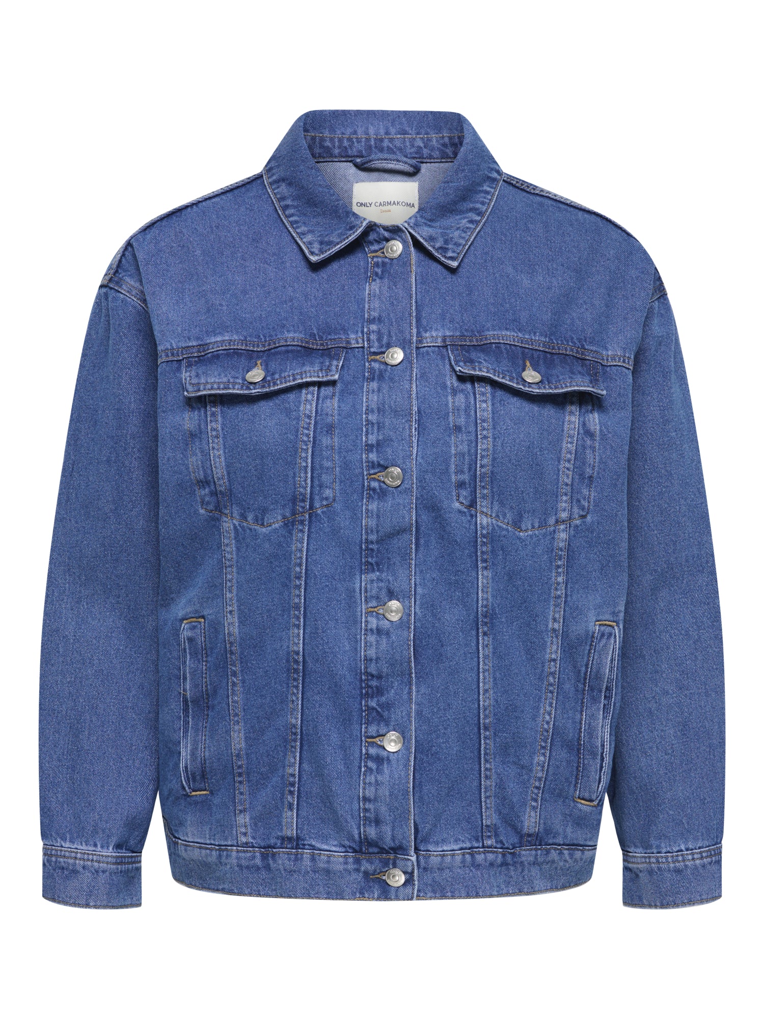 ONLY Carmakoma Jeansjacken  dunkelblau