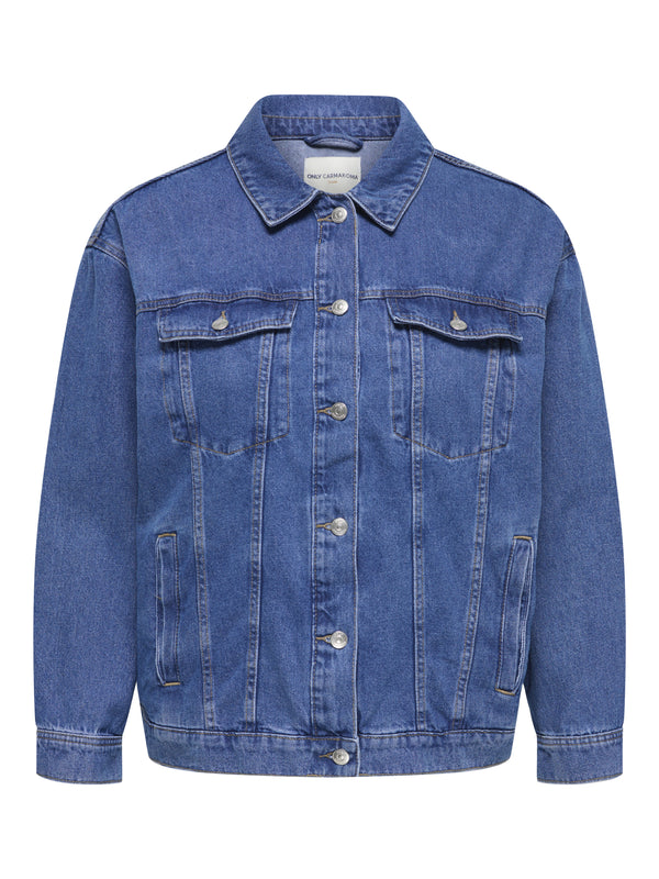 ONLY Carmakoma Jeansjacken  dunkelblau
