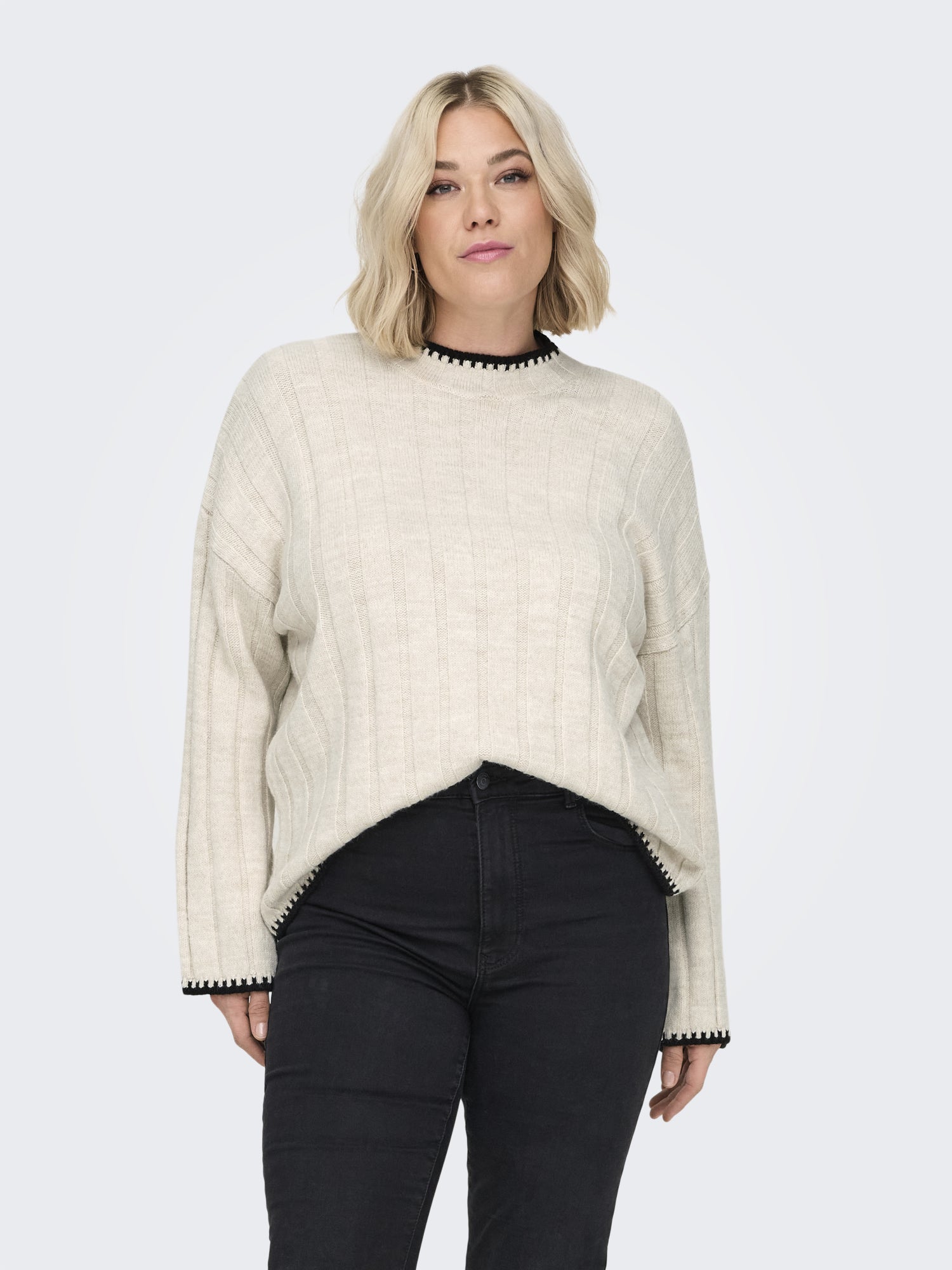 ONLY Carmakoma Pullover  weiß
