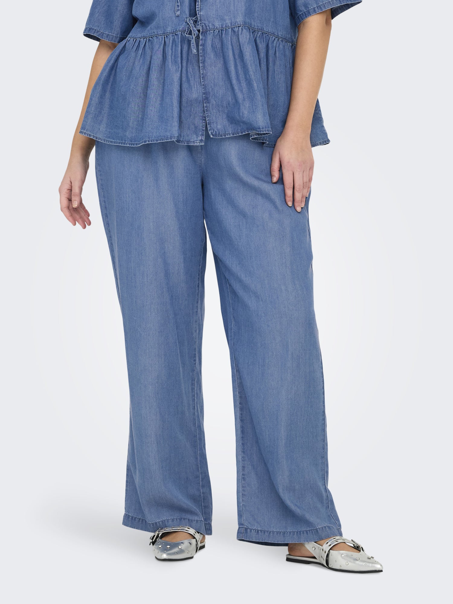 ONLY Carmakoma Leggings  blau