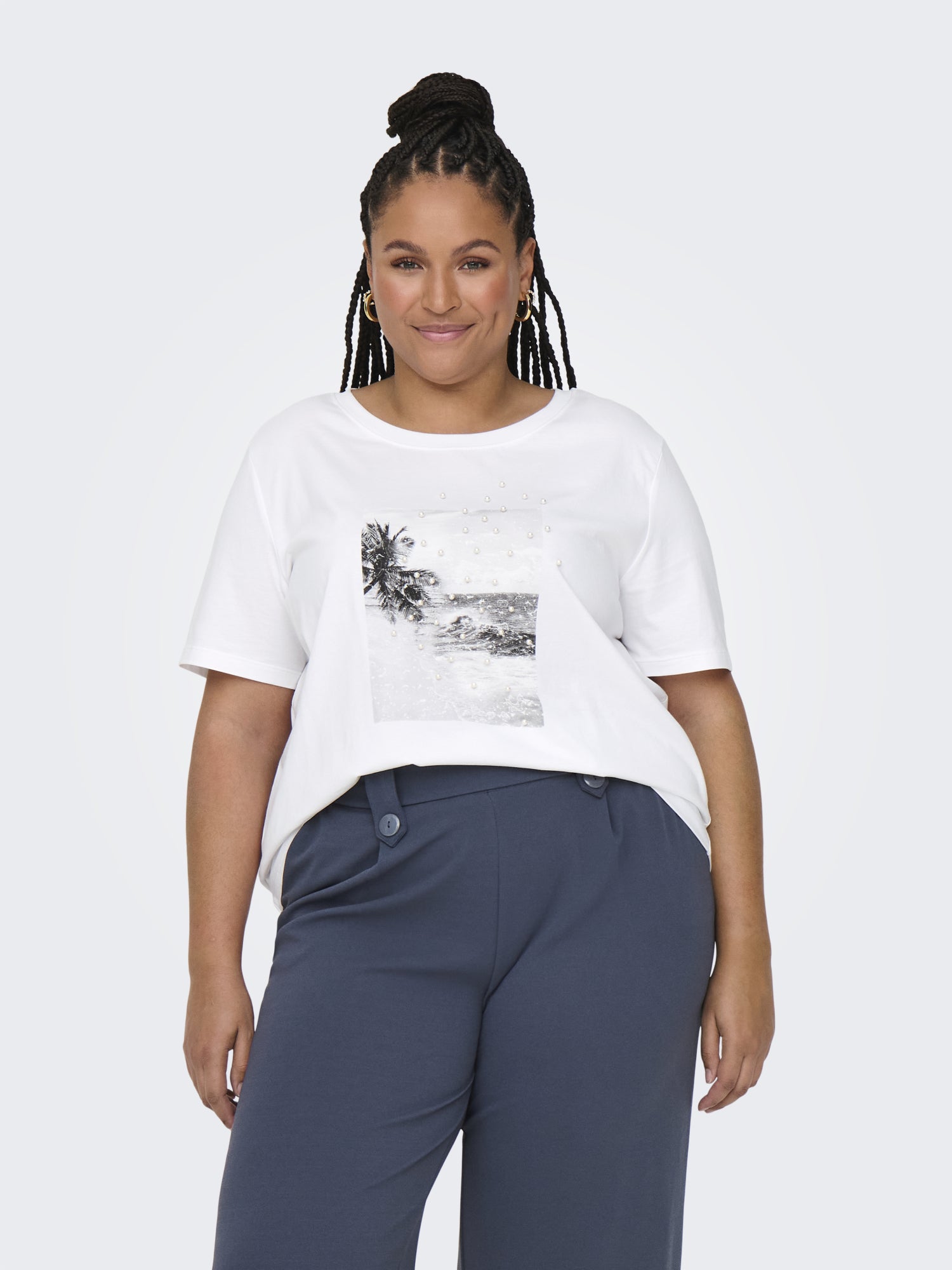 ONLY Carmakoma T-Shirts  weiß