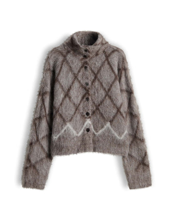 ARGYLE Cardigan im Argyle Rautenmuster