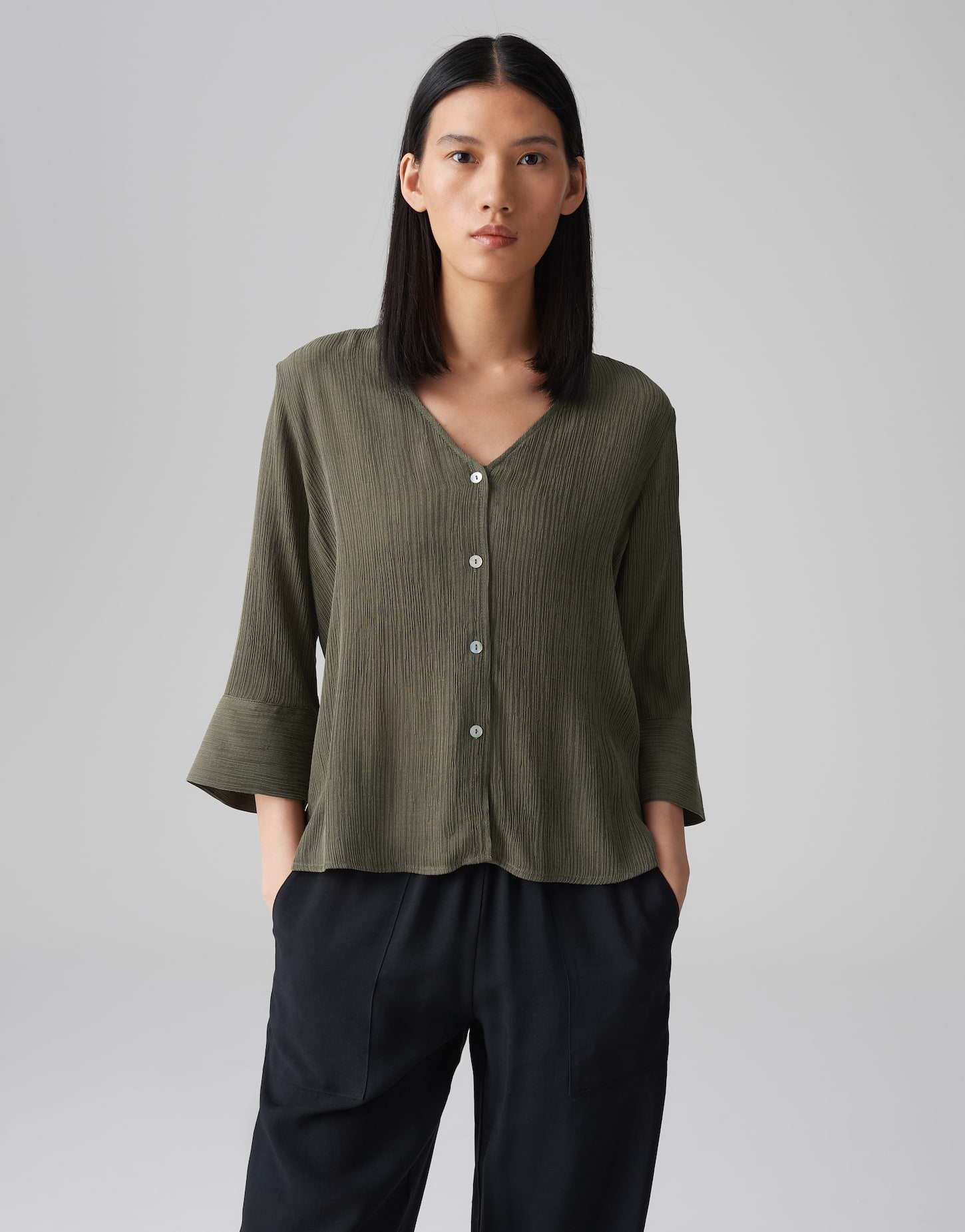OPUS Blusen  oliv