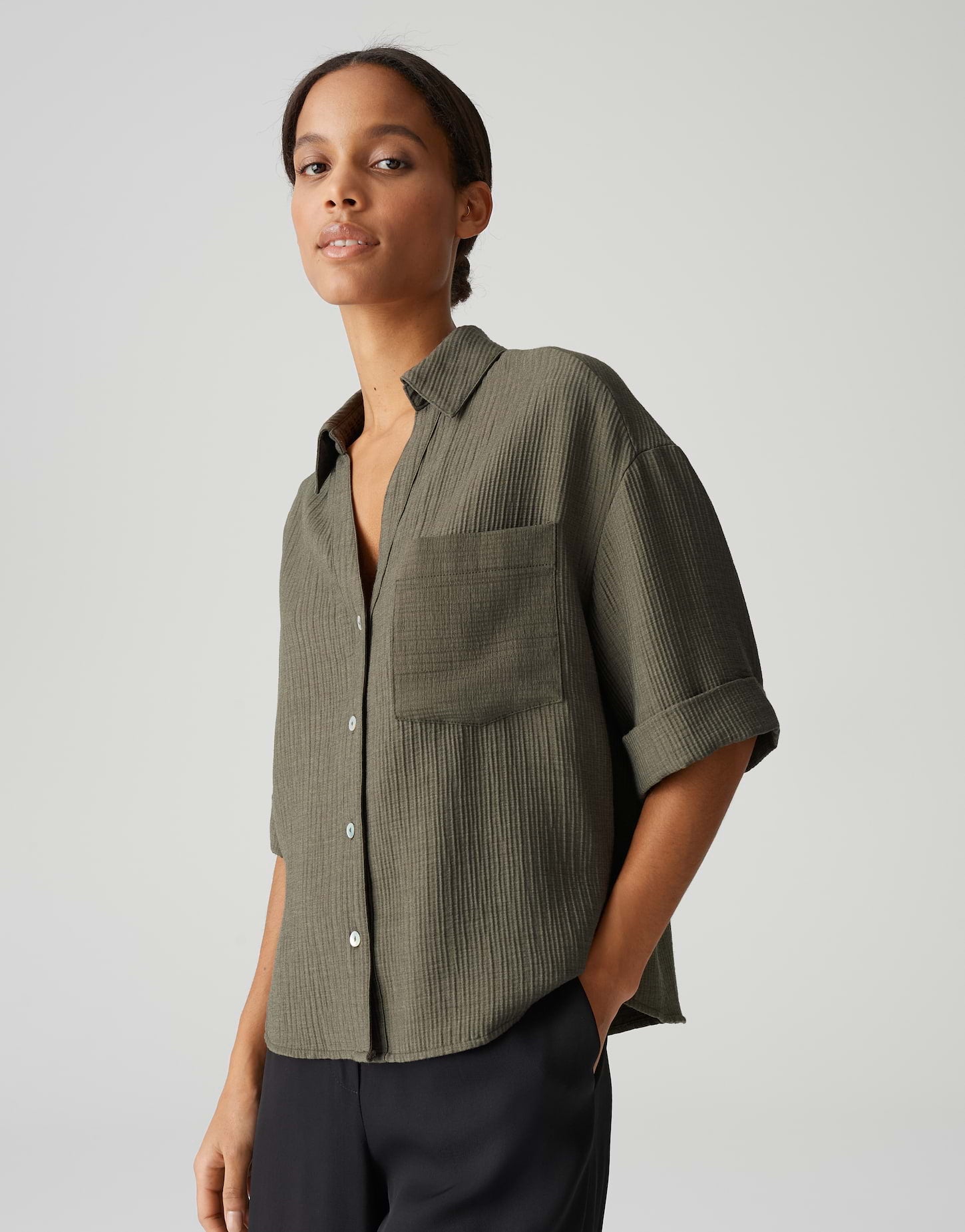 OPUS Blusen  oliv