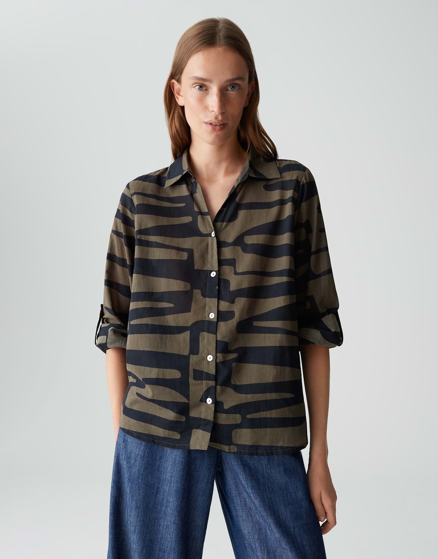 OPUS Blusen  oliv