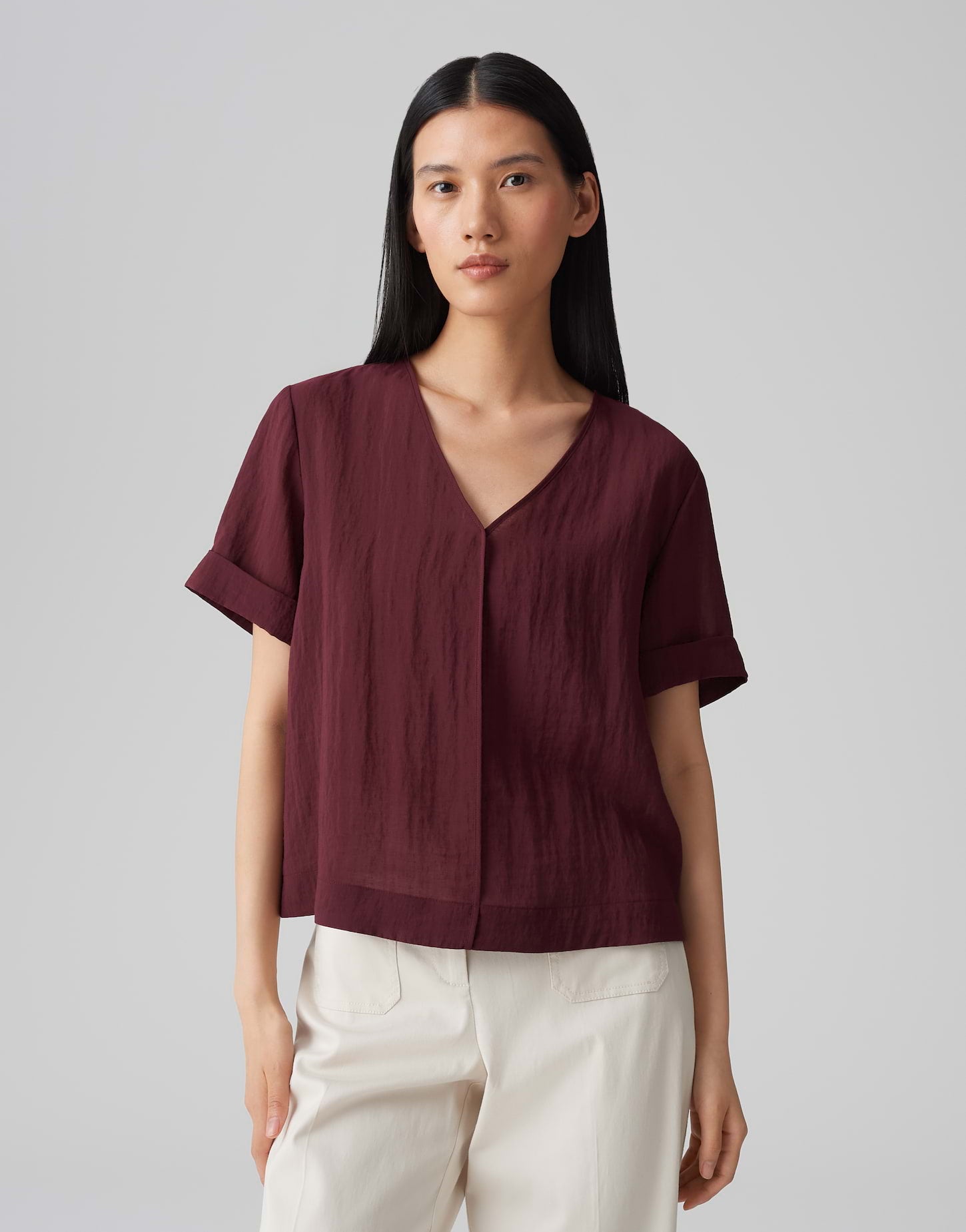 OPUS Blusen  bordeaux