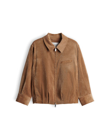 HAMONA Cordjacke mit Ballonsaum