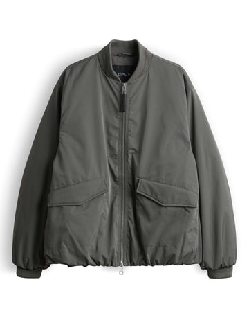 HOTENSI Oversized Bomberjacke mit Zwei-Wege-Reißverschluss