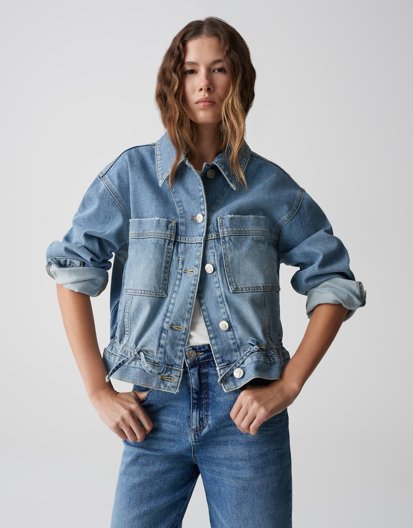 OPUS Jeansjacken  dunkelblau