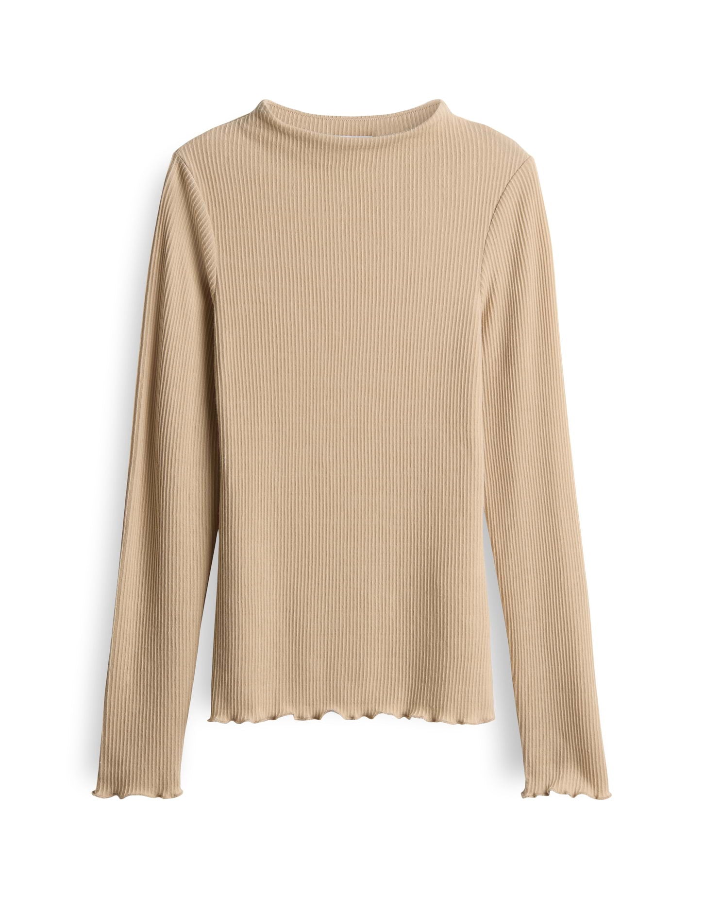 OPUS Langarmshirts  hellbraun