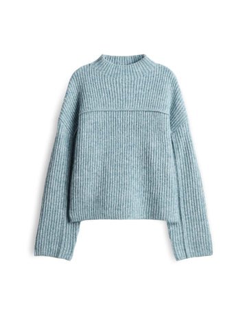 POFFA Rippstrickpullover mit Biesen-Detail