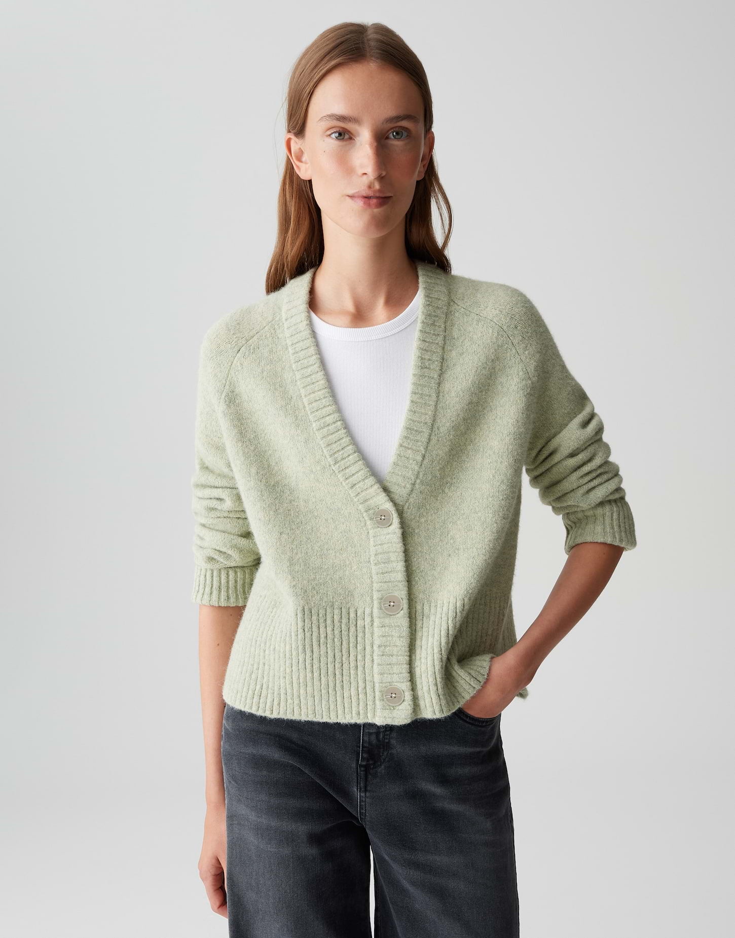 OPUS Strickjacken  hellgrün